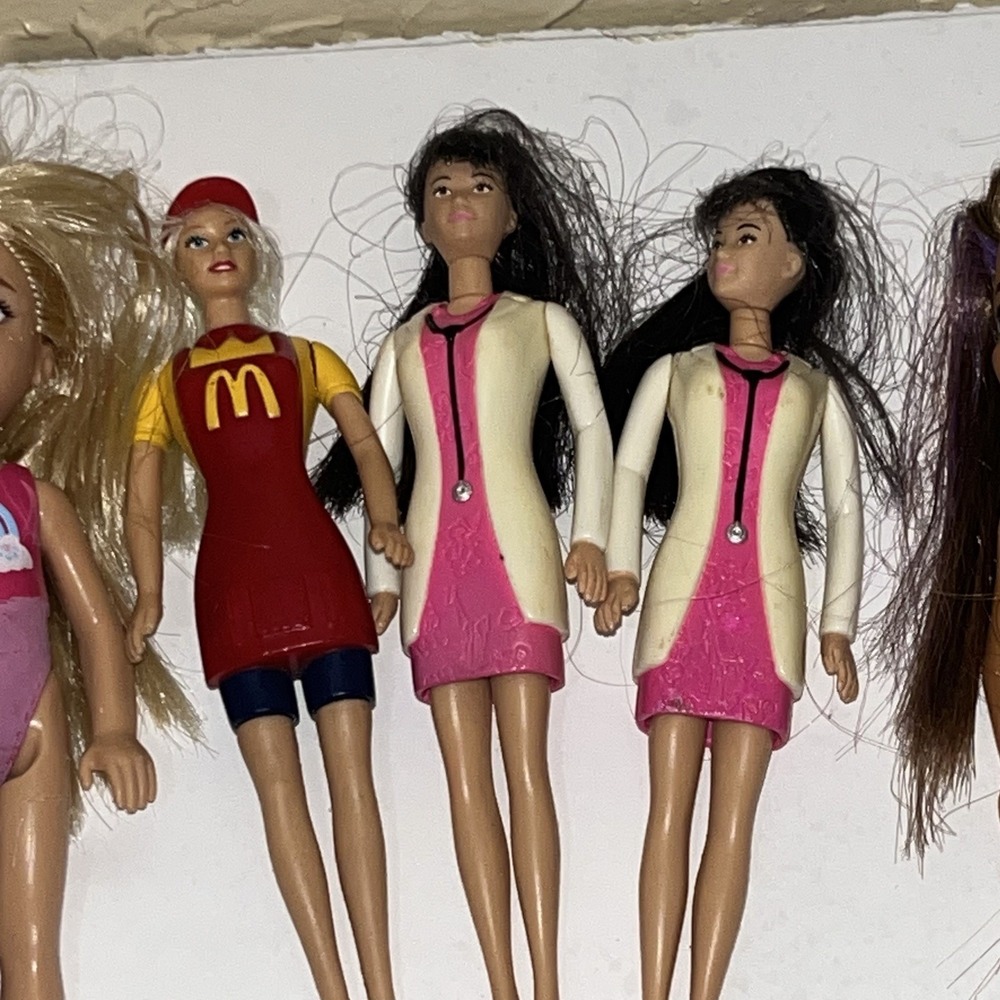 Lot of 5 Vintage Barbie McDonald's Happy Meal Toys Dolls